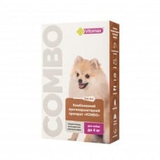 Vitomax Combo краплі від екто- та ендо-паразитів для собак до 4 кг, 0,4 мл