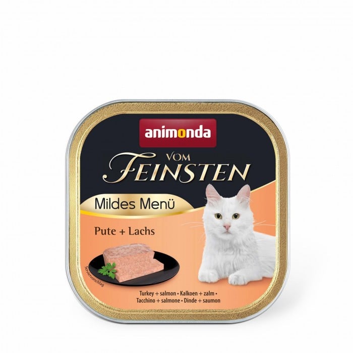 Animonda Vom Feinsten Adult Turkey + Salmon влажный корм с индейкой и лососем для кошек 100 г