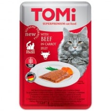 TOMI BEEF IN CARROT JELLY влажный корм для кошек с говядиной в морковном желе 100г*20шт