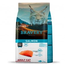 Bravery Salmon Adult Cat сухой корм для кошек с лососем 2 кг