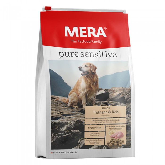 MERA Pure Sensitive Senior Turkey & Rice сухий корм для собак похилого віку з індичкою та рисом 12,5 кг