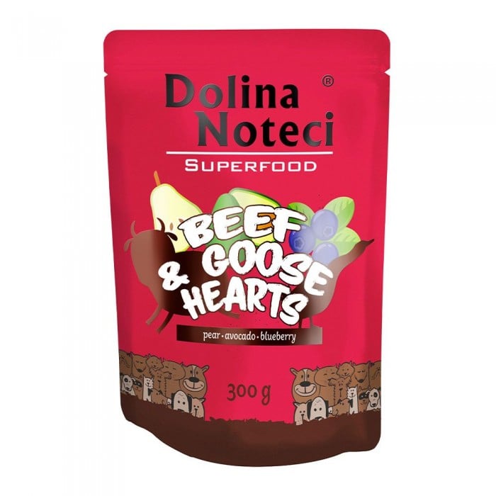 Dolina Noteci Superfood для cобак с говяжими и гусиными сердцами 300 г