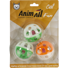 AnimAll Fun Cat VP057 набір пластикових м'ячиків для котів 3 шт