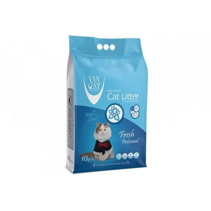 VanCat Fresh бентонитовый наполнитель для котов с ароматом свежести 10 кг