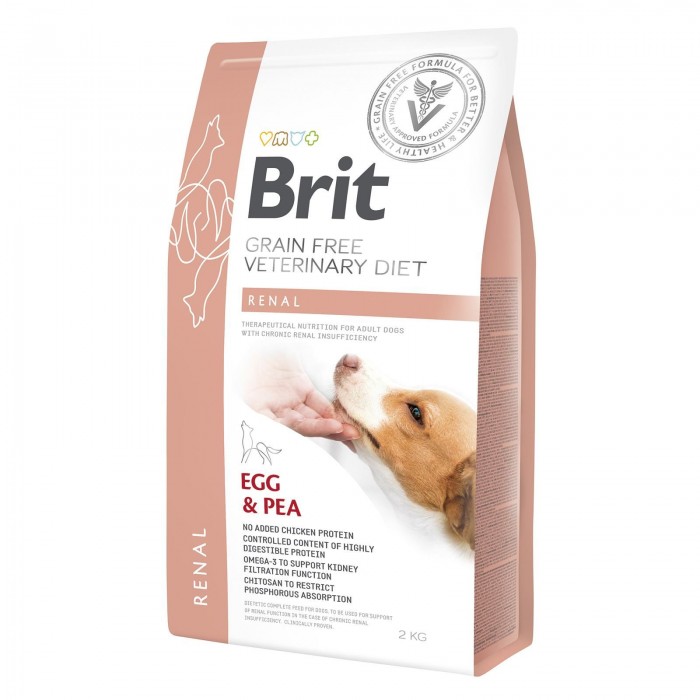 Brit GF VetDiets Dog Renal сухой корм для собак с заболеваниями почек с яйцом, горохом и гречкой 2 kg