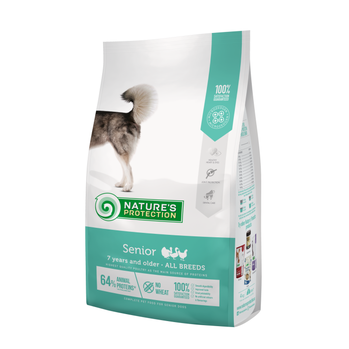 Nature's Protection Senior All Breeds сухой корм для собак всех пород старше 7 лет 4 кг