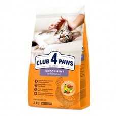 Club 4 Paws Premium&nbsp;Indoor 4 in 1&nbsp;Adult Cat Chicken сухой корм для котов с курицей 2 кг