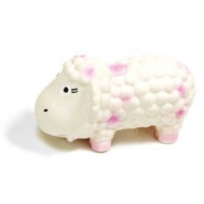 Croci игрушка для собак "Овечка Долли" с пищалкой (бело-розовая) 15 см