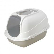 Moderna закрытый туалет для котов (серый) 65х50х46 см
