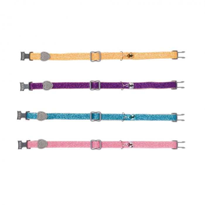 Trixie Glitter нейлоновий нашийник для котів з дзвіночком 4-х кольорів