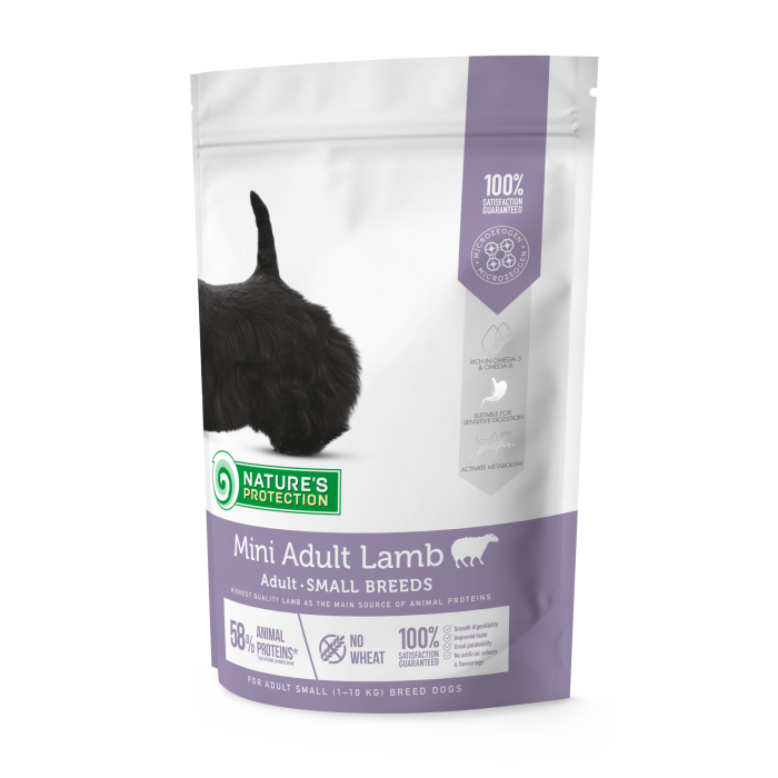 Nature's Protection Mini Adult Lamb Small Breeds для собак малых пород с ягненком 0,5 кг