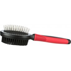 Trixie расческа-щетка двухсторонняя для кошек и собак для ухода за шерстью и подшорстком 5х12см