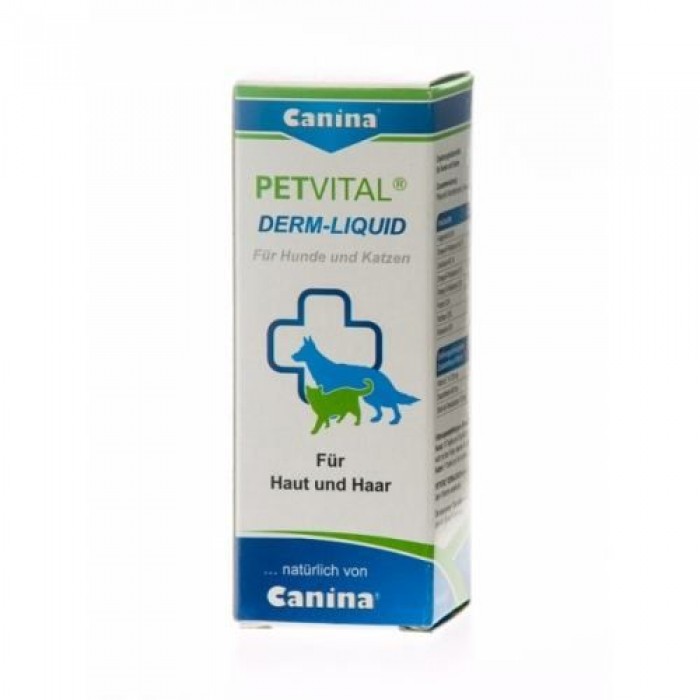 Canina Petvital Derm-Liguid тоник для проблемной кожи и шерсти у кошек и собак 25 мл
