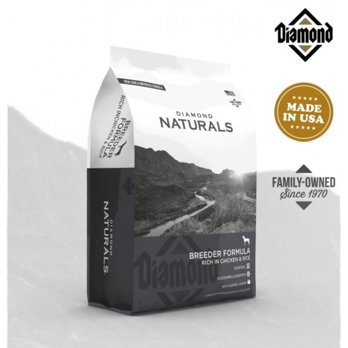 Diamond Naturals Breeder Formula Chicken & Rice сухой корм собак всех пород с курицей и рисом 20 кг