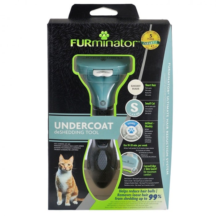 FURminator Short Hair фурминатор для кошек до 4,5 кг с короткой шерстью размер S
