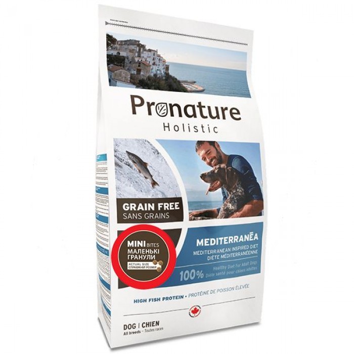 Pronature Holistic Dog Mediterranea Small Bites сухой корм для собак малых пород с лососем и томатами 4 кг