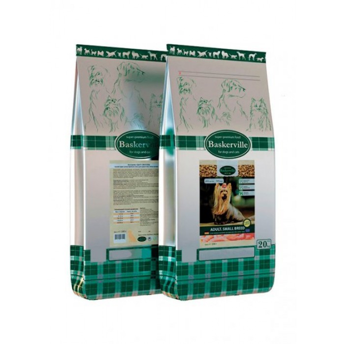 Baskerville Adult Small Breed сухой корм для собак малых пород с мясом домашней птицы 20 кг