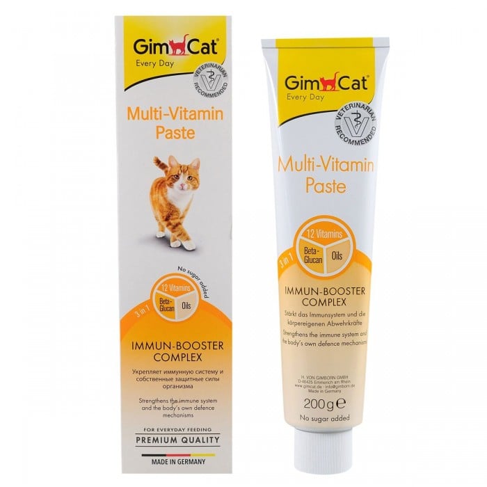 GimCat Multi-Vitamin Paste - мультивитаминная паста для кошек 200гр