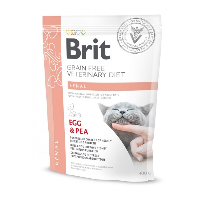Brit GF Veterinary Diets Cat Renal з яйцeм&nbsp;та горохом&nbsp;для котів 400 g
