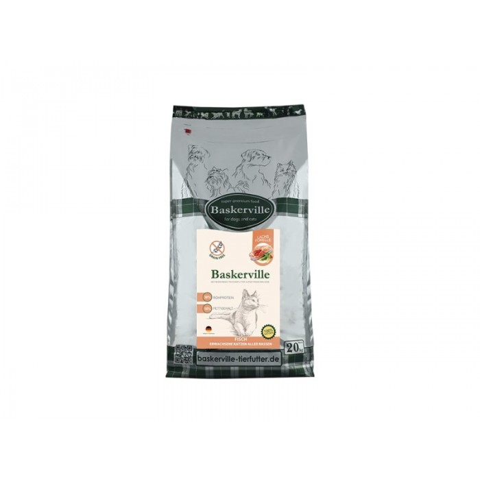Baskerville Grain Free Cat Adult Fish сухой корм для кошек с лососем и форелью 20 кг