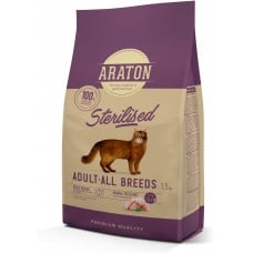 Araton Sterilised Adult All Breeds сухой корм для стерилизованных котов 1,5кг