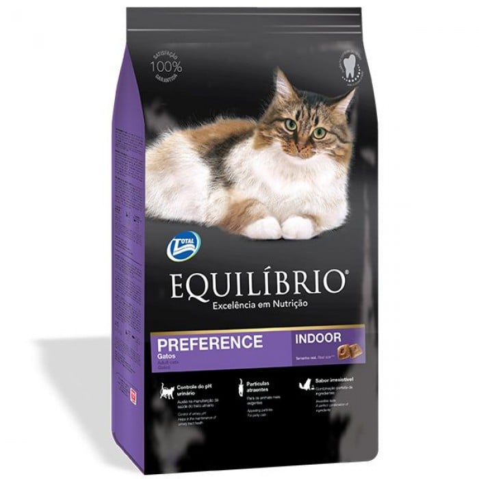 Equilibrio Cat Adult Preference Indoor сухой корм для взрослых привередливых кошек с курицей и тунцом 0,5 кг