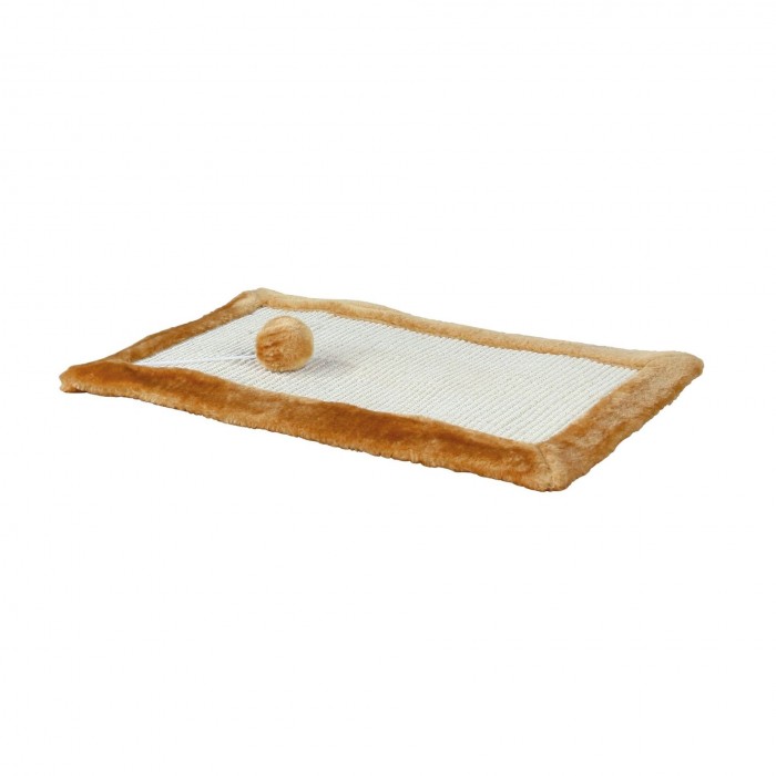 Trixie кігтеточка для котів килимок з іграшкою коричнева 55×35 см