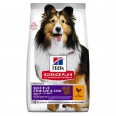Hill’s SP Adult Sensitive Stomach & Skin Medium Breed сухий корм для собак середніх порід з куркою 14 кг