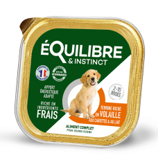 Equilibre & Instinct паштет для щенков с мясом птицы, морковью и молоком 150г*11шт