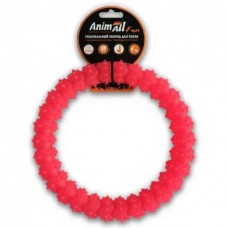 AnimAll Fun іграшка для собак "Кільце з шипами" (коралова) 20 см​