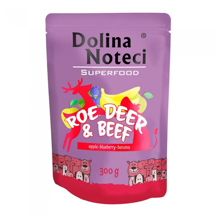 Dolina Noteci Superfood влажный корм для cобак с косулей и говядиной 300 г