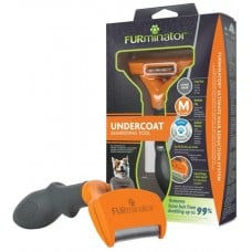 FURminator Long Hair фурминатор для собак средних пород с длинной шерстью размер M