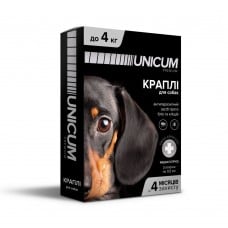 Unicum PREMIUM краплі від бліх та кліщів для собак 0-4 кг.