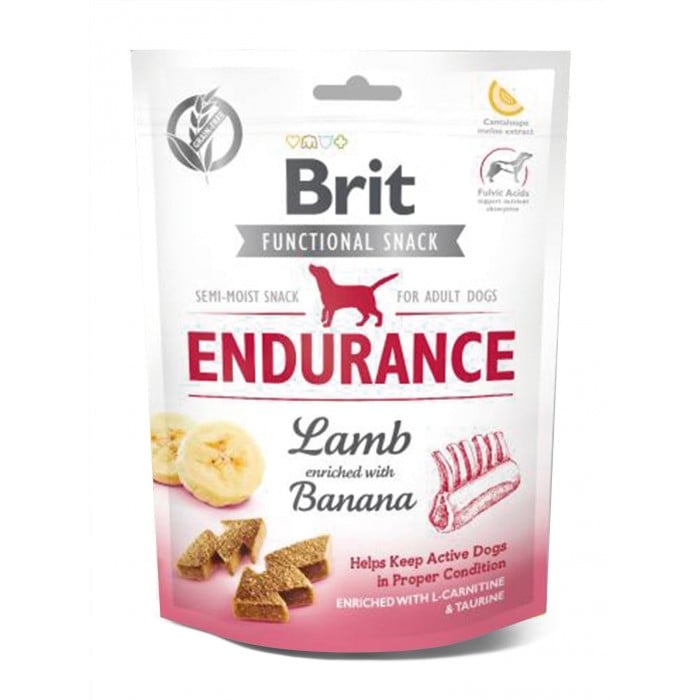 Brit Care Dog Snack Endurance Лакомства с ягненком и бананом для собак, 150 г