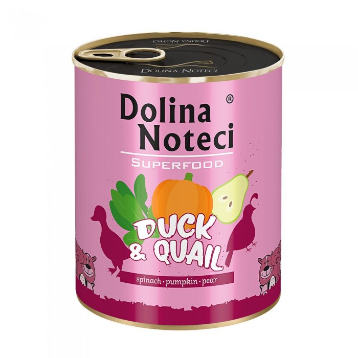 Dolina Noteci Superfood вологий корм для cобак з качкою та перепілкою 800 г