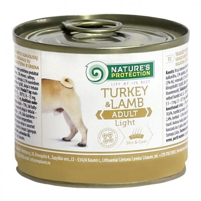 Nature's Protection Adult Light Turkey & Lamb вологий корм для собак з індичкою та ягням 200 г* 6шт.