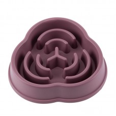 WahoPet slow feeder пластиковая миска-лабиринт для медленного кормления (коричневая) 250 мл