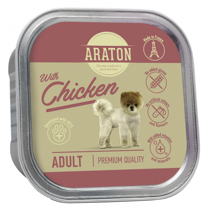 ARATON Adult with chicken влажный корм для взрослых собак с курицей 150 г