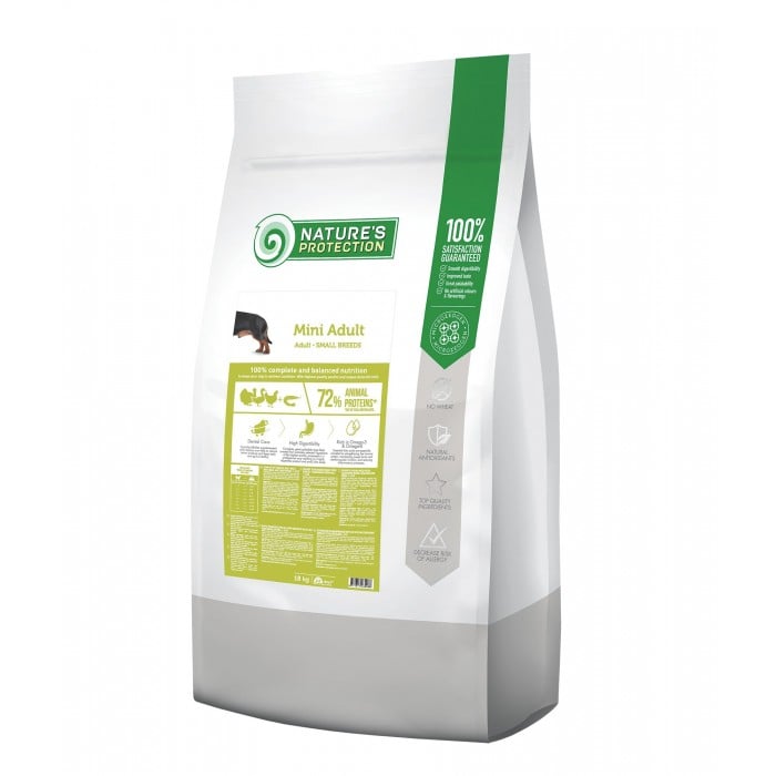 Nature's Protection Mini Adult Small Breeds сухой корм для взрослых собак малых пород 18 кг