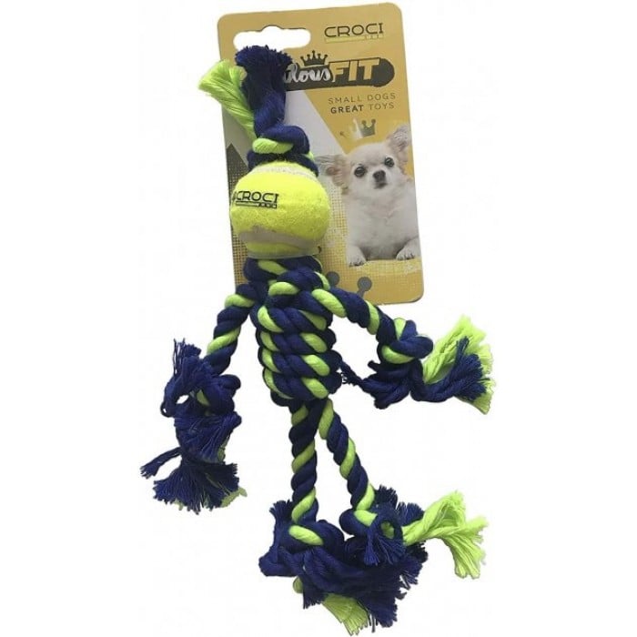 Croci игрушка для собак "Канатный человечек" (зеленый) 25 см