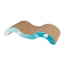 Trixie Mimi Wave когтеточка для кошек волна картонная бирюзовая 50×9×23 см