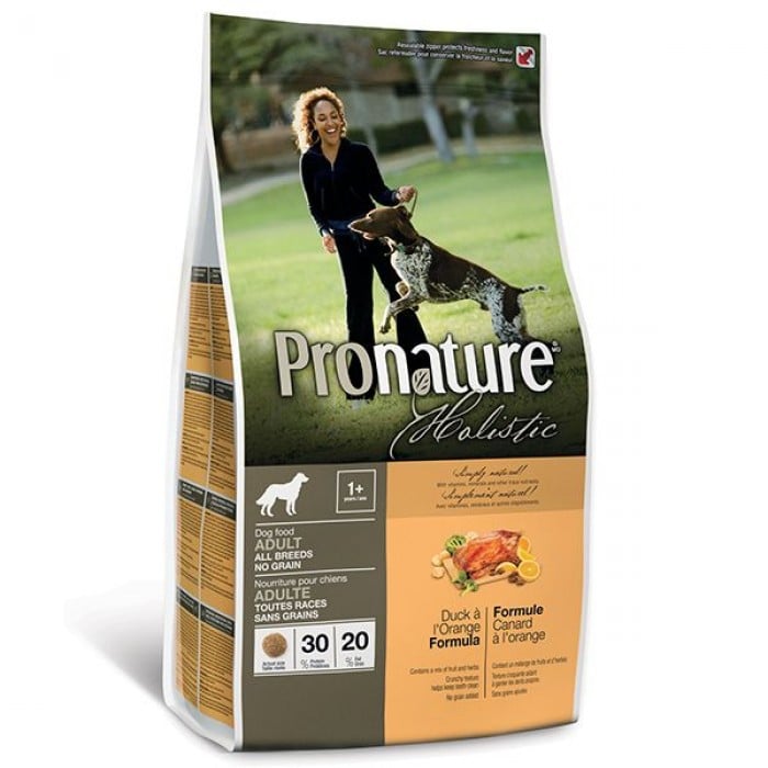 Pronature Holistic Dog Duck & Orange сухой корм для собак с уткой и апельсинами 13,6 кг