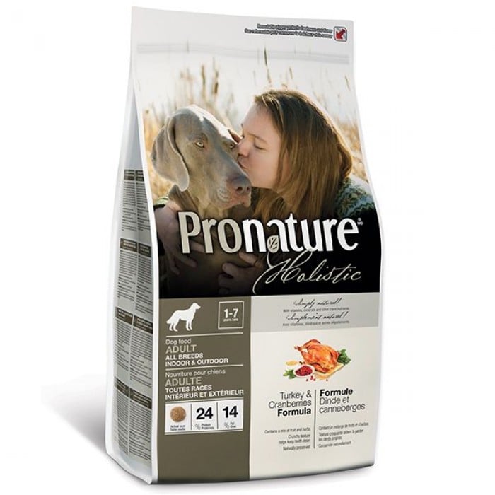 Pronature Holistic Dog Turkey & Cranberries сухой корм для собак с индейкой и клюквой 13,6 кг