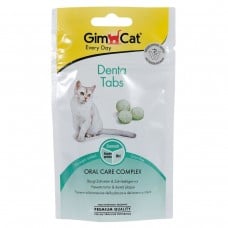 GimCat Denta-Tabs - лакомства для здоровья зубов кошек, 40 г