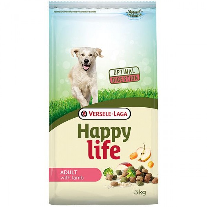 Happy Life Adult with Lamb сухой корм для собак крупных пород с ягненком 4кг
