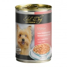 Edel Dog Кусочки с тремя видами мяса в соусе для собак 400g
