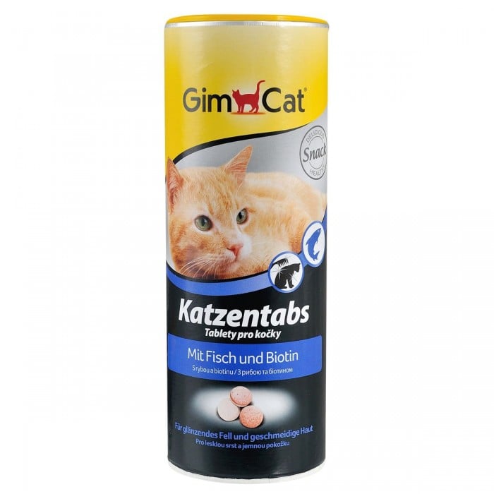 GimCat Katzentabs - витаминизированные лакомства для кошек, с рыбой 710 шт./425г.