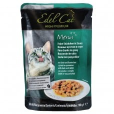Edel Cat Кусочки с уткой и кроликом в соусе для кошек, пауч 100g