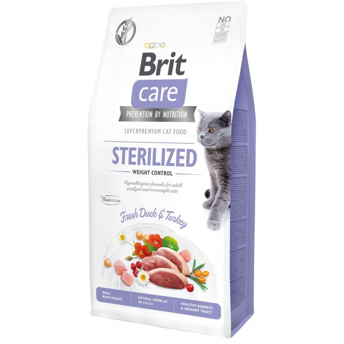 Brit Care Cat GF Sterilized Weight Control,  7кг (контроль ваги для стерелізованих)