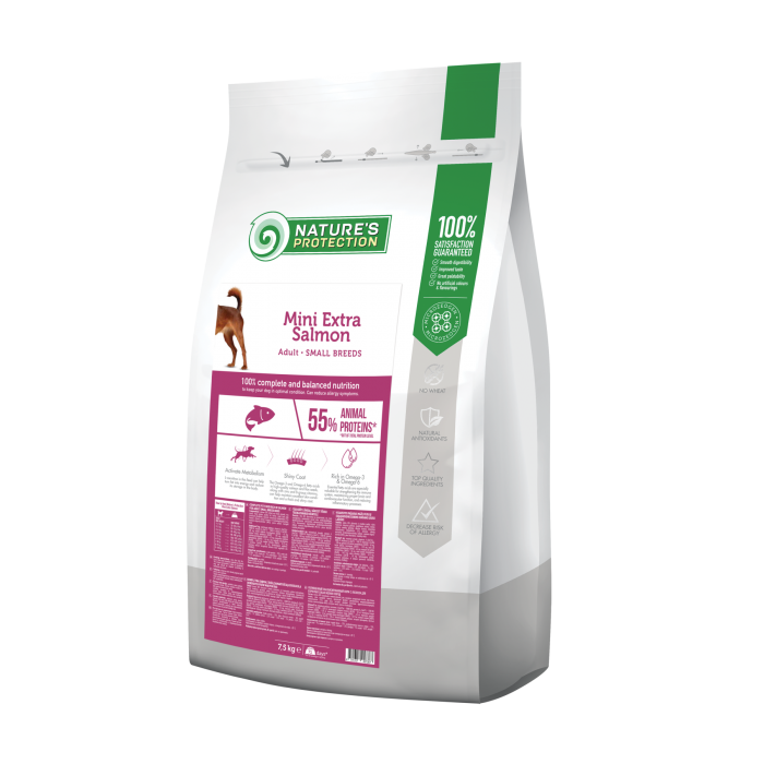 Nature's Protection Mini Extra Salmon Adult Small Breeds для малых пород с лососем 7,5кг